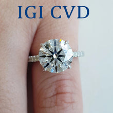 Load image into Gallery viewer, Natural Diamond Ring 0.5 Ct to 2.0 Ct - 14K White Gold, VS1, EF Color