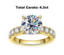 Load image into Gallery viewer, 3.5 Ct.TW Round Brilliant with 0.8 Ct.TW Side Stones Diamond Ring