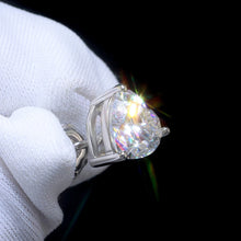 Load image into Gallery viewer, 8.0 Ctw Heart Brilliant Stud Earrings D-VVS Lab Diamond in White Gold