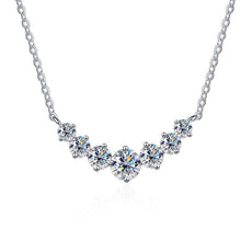 Load image into Gallery viewer, Elegant 18K White Gold 1.7 Ct.TW Round Brilliant Necklace in 7 Diamonds