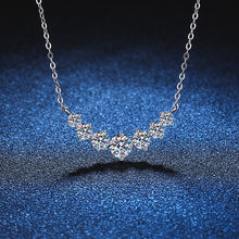 Load image into Gallery viewer, Elegant 18K White Gold 1.7 Ct.TW Round Brilliant Necklace in 7 Diamonds