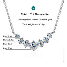 Load image into Gallery viewer, Elegant 18K White Gold 1.7 Ct.TW Round Brilliant Necklace in 7 Diamonds