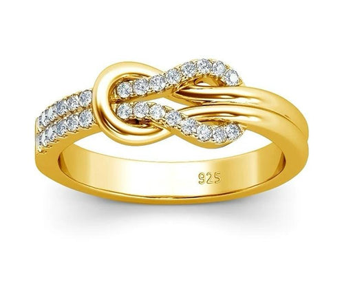 0.75 Ctw Round Brilliant Full-Diamonds Bowknot Ring in Solid Gold 18K