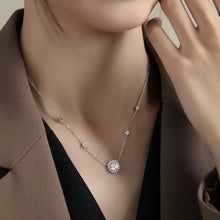 Load image into Gallery viewer, 1.0 Ct Round Brilliant VVS Diamond Slide Necklace in S-925 White Gold