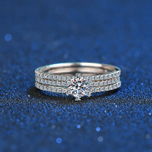 0.5 Ct.TW Round Brilliant VVS Diamonds Ring Set in 14K White Gold