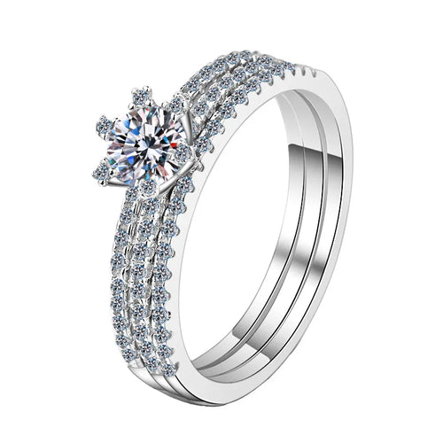 0.5 Ct.TW Round Brilliant VVS Diamonds Ring Set in 14K White Gold