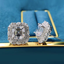 Load image into Gallery viewer, Elegant Asscher Brilliant Earrings in White Gold – 4.0 Ct.TW Diamond