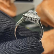 Load image into Gallery viewer, Natural Diamond Ring 1.5 Ct.- Pure 14K White Gold, Baguette VS1/ DE