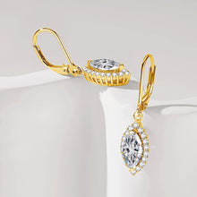 Load image into Gallery viewer, 2.5 Ct.TW Marquise Diamond Hoop Earrings in White, Yellow, or Rose Gold
