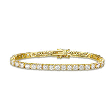 Load image into Gallery viewer, 18K Yellow Gold 0.50 Ct Round Brilliant Tennis Bracelet 37 Diamonds