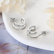 Load image into Gallery viewer, 1.0 Ct.TW Round Brilliant Double Side Stud Earrings D-VVS Diamond
