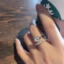 Load image into Gallery viewer, Elegant 5.0-Carat &amp; 2.2-Carat Diamond Rings in White Gold | 925 Silver