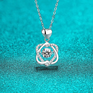 0.5 Ct.TW Diamond Pendant Necklace S-925 Double Triangle in White Gold