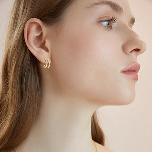 1.0 Ct.TW Round Brilliant Double Side Stud Earrings D-VVS Diamond