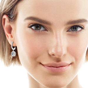 Diamond Hoop Earrings 2.0-carat Round Brilliant in White, Yellow Gold