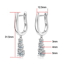 Load image into Gallery viewer, Exquisite S-925 in White Gold Stud Earrings 1.8 Ct.TW Round Brilliant
