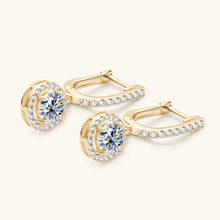 Load image into Gallery viewer, Diamond Hoop Earrings 2.0-carat Round Brilliant in White, Yellow Gold