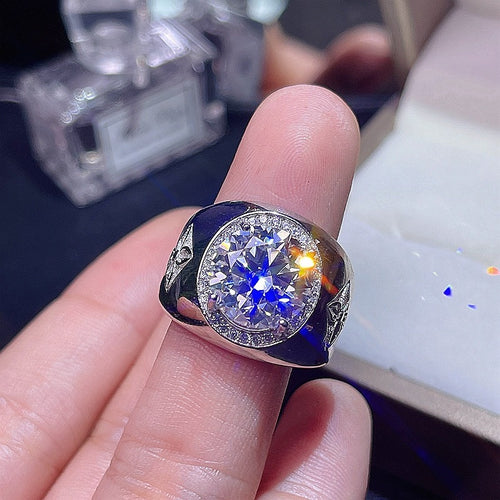 5.0 Ct Round Brilliant VVS Lab Diamond Ring S-925 Silver in White Gold
