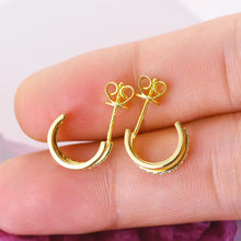 Load image into Gallery viewer, 1.0 Ct.TW Round Brilliant Double Side Stud Earrings D-VVS Diamond