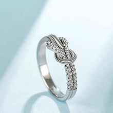 Load image into Gallery viewer, 0.75 Ctw Round Brilliant Full-Diamonds Bowknot Ring in Solid Gold 18K