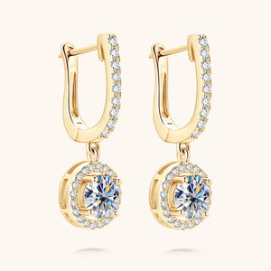 Diamond Hoop Earrings 2.0-carat Round Brilliant in White, Yellow Gold