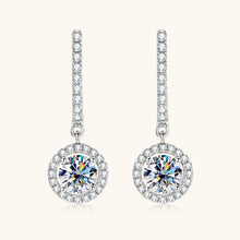Load image into Gallery viewer, Diamond Hoop Earrings 2.0-carat Round Brilliant in White, Yellow Gold