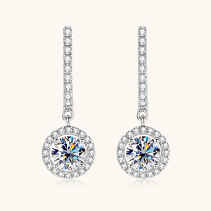 Diamond Hoop Earrings 2.0-carat Round Brilliant in White, Yellow Gold