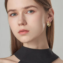 Load image into Gallery viewer, Elegant 0.16 Ct.TW Multi-Layer Brilliant Hoop Earrings VVS1 D Diamond