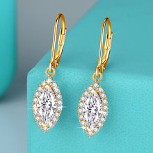 Load image into Gallery viewer, 2.5 Ct.TW Marquise Diamond Hoop Earrings in White, Yellow, or Rose Gold