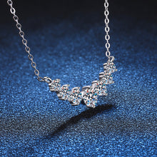 Load image into Gallery viewer, Elegant 18K White Gold 1.7 Ct.TW Round Brilliant Necklace in 7 Diamonds