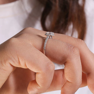 1.0-Carat Natural Diamond Ring - 14K White Gold Finish, VS1, E-Color
