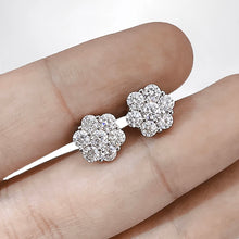 Load image into Gallery viewer, Elegant 18K White Gold Diamond Stud Earrings | 0.84 to 7.0 Ct.TW