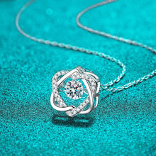 Load image into Gallery viewer, 0.5 Ct.TW Diamond Pendant Necklace S-925 Double Triangle in White Gold