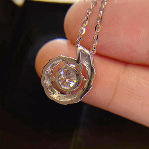 1.0 Ct.TW Round Brilliant Necklace VVS Diamonds in S-925 in White Gold