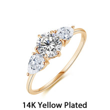 Load image into Gallery viewer, 1.5 Ct.TW Round &amp; Pear Brilliant Diamond Wedding Ring in 14K Solid Gold