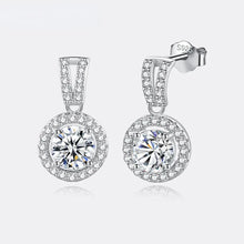 Load image into Gallery viewer, Elegant 925 Sterling Silver White Gold Diamond Stud Earrings 1.0 Ct.TW