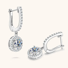 Load image into Gallery viewer, Diamond Hoop Earrings 2.0-carat Round Brilliant in White, Yellow Gold