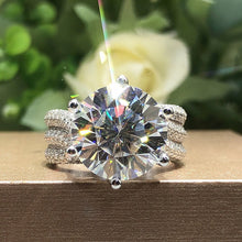 Load image into Gallery viewer, Elegant S-925 Diamond Ring with 3.0 Ct TW - 5.0 Ct TW Round Brilliant