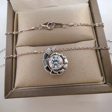 Load image into Gallery viewer, 1.0 Ct.TW Round Brilliant Necklace VVS Diamonds in S-925 in White Gold