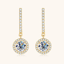 Load image into Gallery viewer, Diamond Hoop Earrings 2.0-carat Round Brilliant in White, Yellow Gold