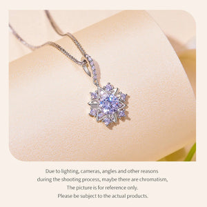 1.0 Ct.TW Round Brilliant Pendant Necklace D-VVS Diamonds in S-925