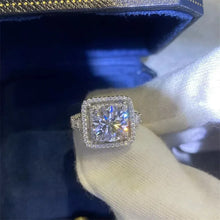 Load image into Gallery viewer, S-925 Silver Ring with 2.0 or 3.0 Ct.TW  VVS Diamond in 18K White Gold