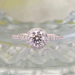 1.0-Carat Natural Diamond Ring - 14K White Gold Finish, VS1, E-Color