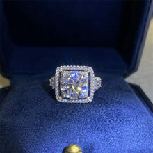 Load image into Gallery viewer, S-925 Silver Ring with 2.0 or 3.0 Ct.TW  VVS Diamond in 18K White Gold