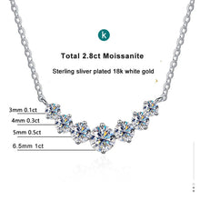 Load image into Gallery viewer, Elegant 18K White Gold 1.7 Ct.TW Round Brilliant Necklace in 7 Diamonds