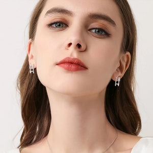1.0 Ct.TW Round Brilliant Double Side Stud Earrings D-VVS Diamond