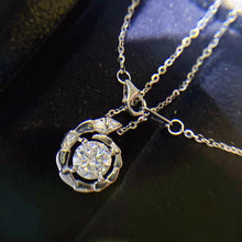 Load image into Gallery viewer, 1.0 Ct.TW Round Brilliant Necklace VVS Diamonds in S-925 in White Gold
