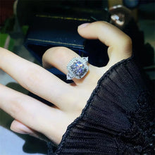 Load image into Gallery viewer, S-925 Silver Ring with 2.0 or 3.0 Ct.TW  VVS Diamond in 18K White Gold