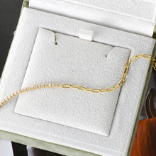 Load image into Gallery viewer, 0.93 Ctw Round Briliant Paperclip Tennis Chain Bracelet D-VVS Diamonds