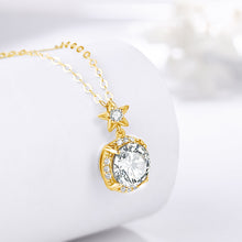 Load image into Gallery viewer, 925 Sterling Silver Necklace with 3.05 Ct.TW. VVS Diamonds in 18K Gold